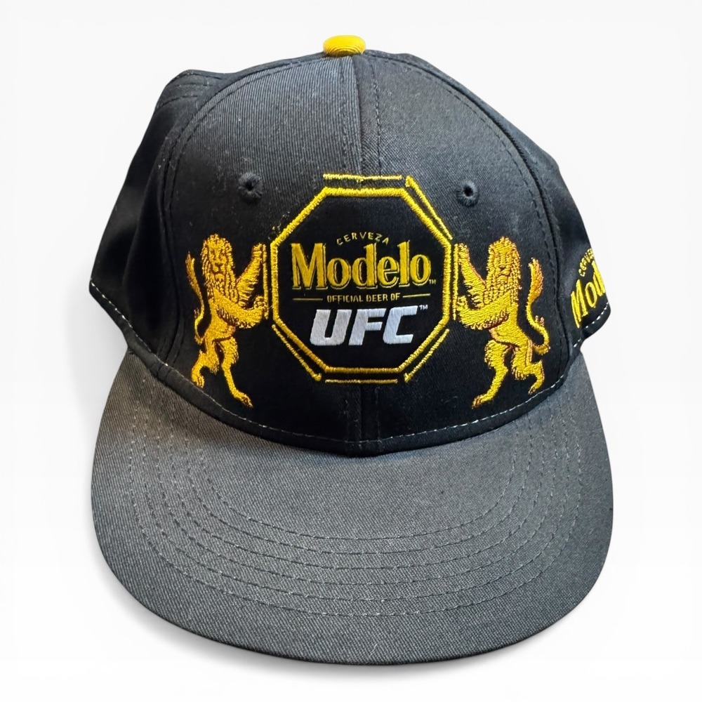 RARE**Modelo Especial UFC Official Beer Black Gold Snapback Hat Lions Cap